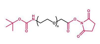 叔丁氧羰基聚乙二醇活性酯 Boc-NH-PEG-NHS(图1)