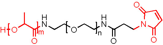 Poly(D,L-lactide)-PEG-Maleimide，PLA-PEG-MAL